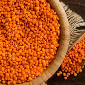 עדשים אדומות שלמות רגילות (500 גר')