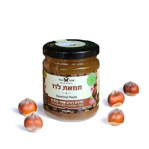 חמאת אגוזי לוז טבעי 200 גר' שקד תבור