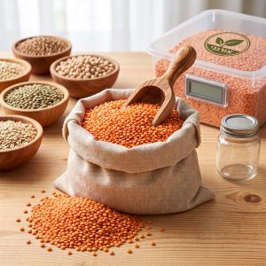 עדשים אדומות אורגני (500 גר')
