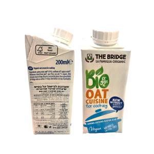 תחליף שמנת שיבולת שועל אורגני 200 מ"ל – דה ברידג'