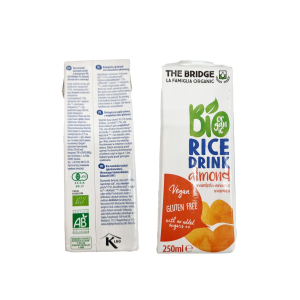 משקה אורז שקדים אורגני 250 מ"ל – דה ברידג'