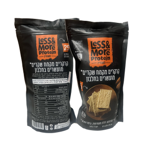קרקרים מקמח שקדים מעושרים בחלבון less&more