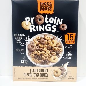 טבעות חלבון קיטו, בטעם קרם עוגיות 250 גרם – Less & More