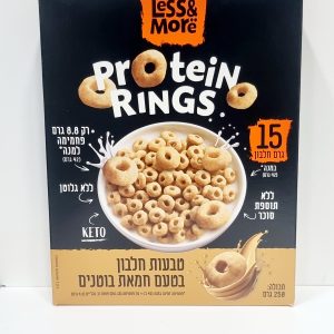 טבעות חלבון, חמאת בוטנים ללא תוספת סוכר קיטו 250 גרם – Less & More