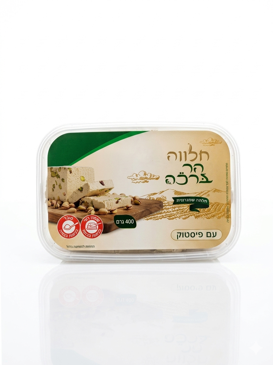 חלווה הר ברכה - בטעם וניל עם פיסטוק 400 גר׳