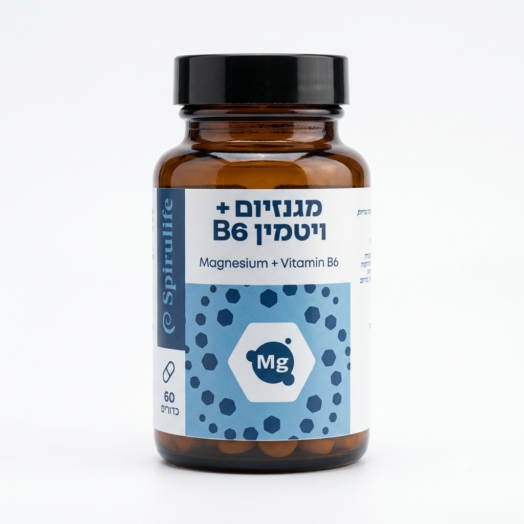 מגנזיום + ויטמין B6 - כמוסות (60) SPIRULIFE