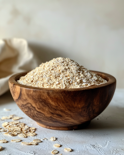 aviv8941_Ground_oats_in_a_wooden_bowl_on_a_table_with_a_white_b_031c3bcd-e551-48f7-9ec8-5db3d629414f
