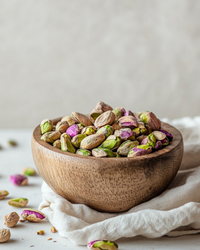 aviv8941_Pistachios_in_a_wooden_bowl_on_a_table_with_a_white_na_b608ea59-339a-4324-b0e6-3b14a7864bff