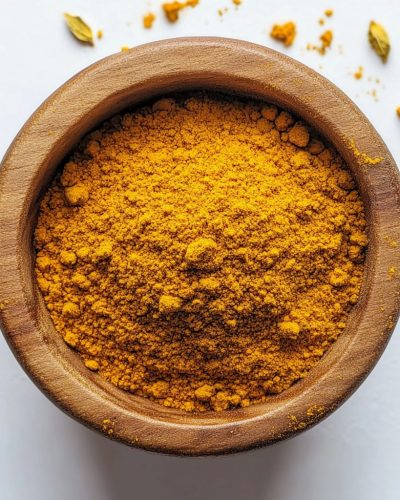 aviv8941_Yellow_spice_in_a_wooden_bowl_on_a_table_with_a_white__b8fc3b0c-e5f6-48d5-abd0-6fe3a1963c01