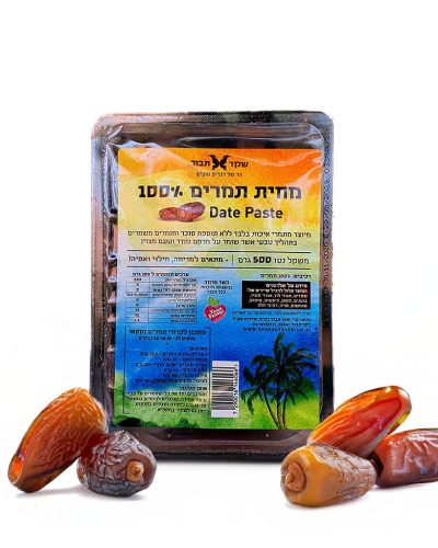 מחית תמרים 100% 500 ג' שקד תבור